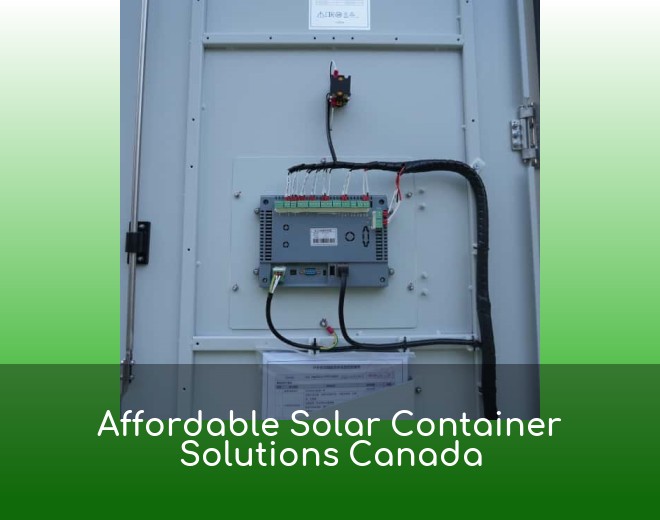 Affordable Solar Container Solutions Canada